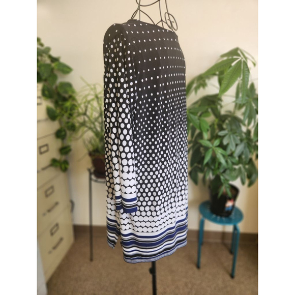 CJ banks Long Sleeve Polka Dot top in Black and White - Picture 5 of 8